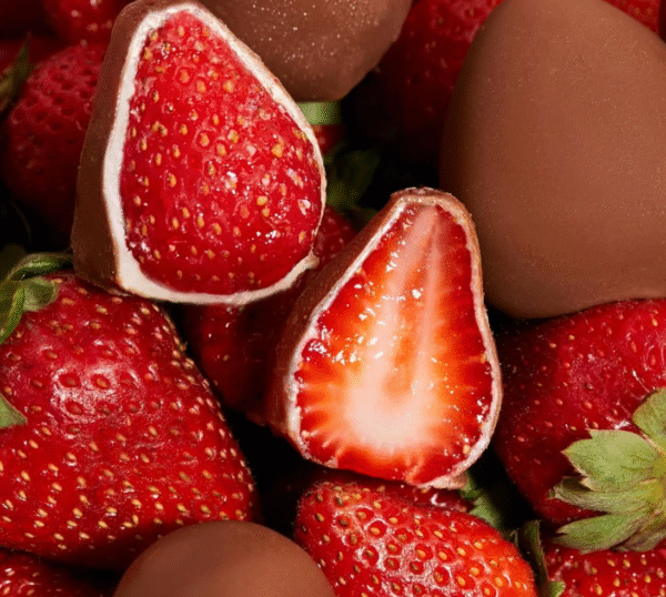 Frutillas con doble chocolate